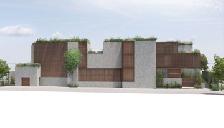 weavingというテーマを表すホテル外観